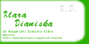 klara dianiska business card